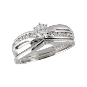 14KT Gold Two-Piece Wedding Set