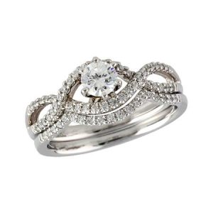 14KT Gold Two-Piece Wedding Set