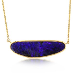 14K Yellow Gold Boulder Opal Neckpiece