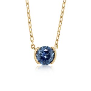 14K Yellow Gold Montana Sapphire Neckpiece