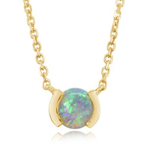 14K Rose Gold Australian Opal Neckpiece