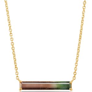 14K Yellow Gold Bi-Color Tourmaline Neckpiece