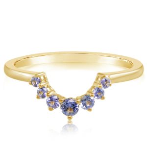 14K Yellow Gold Yogo Sapphire Ring