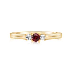 14K Yellow Gold Ruby/Diamond Ring