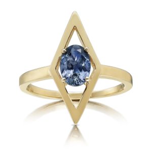 14K Yellow Gold Sapphire Ring