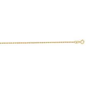 10K Gold 1.4mm Solid Diamond Cut Royal Rope Chain