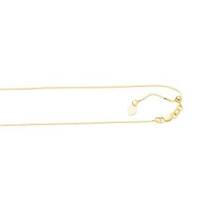 10K Gold 0.68mm Adjustable Box Chain