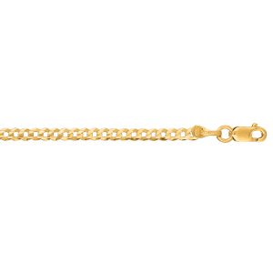 10K Gold 2.8mm Comfort Curb Chain