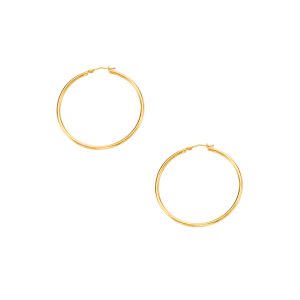 10K Gold 2x40mm Hoop Earring