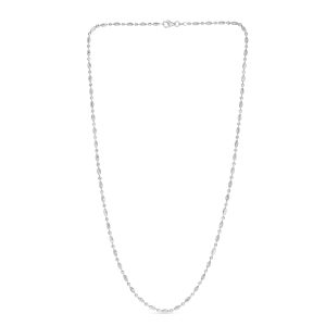 Sterling Silver 2.5mm Moon-cut Oval Bead Chain