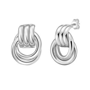 Silver Triple Row Door Knocker Hoops