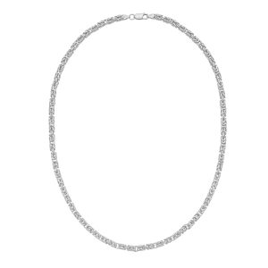 Silver 4.2mm Lite Square Byzantine Chain