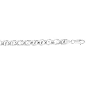 Silver 8mm Concave Mariner Chain