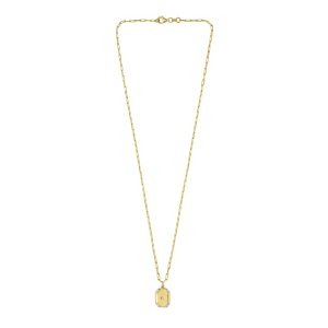 Gold Over Silver Octagonal Star Locket Necklace