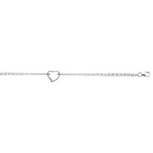 14K Gold Open Heart Anklet