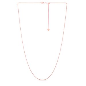14K Gold 1mm Adjustable Wheat Chain