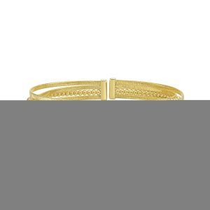 14K Beaded Omega Layered Cuff