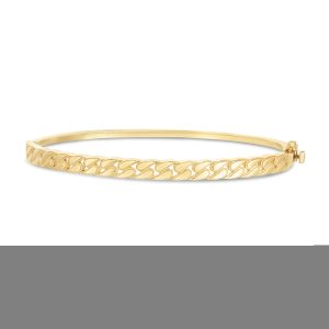 14K Cuban Chain Bangle