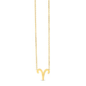 14K Gold Aries Necklace