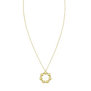 14K Diamond Circle Bauble Necklace