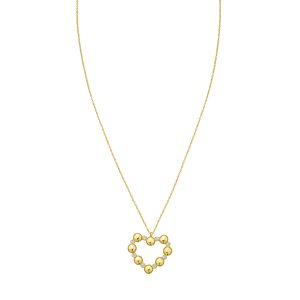 14K Diamond Heart Bauble Necklace