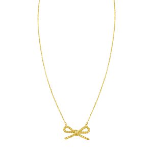 14K Rope Bow Necklace