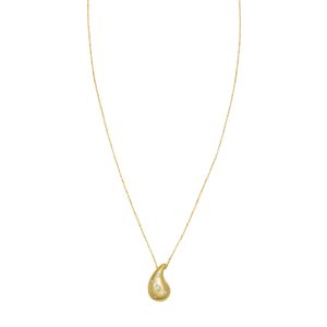 14K Diamond Raindrop Necklace