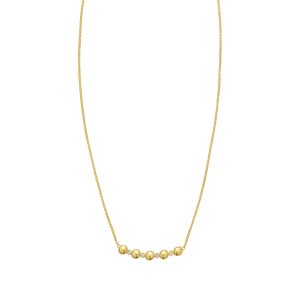 14K Diamond Bar Bauble Necklace
