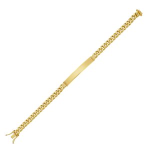 14K Gold 6mm Lite Cuban ID Bracelet