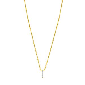 14K Mini Diamond I Initial