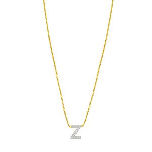 14K Mini Diamond Z Initial