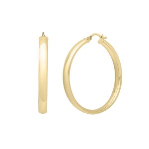 14K Medium Wedding Band Hoops