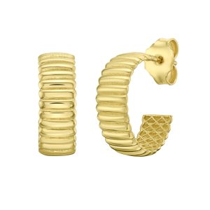 14K Tubogas C-Hoops