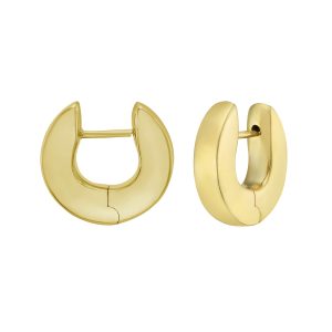 14K Thick Post Hoops
