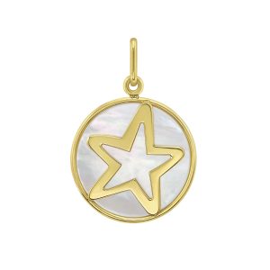 14K Gold MOP Starfish Charm