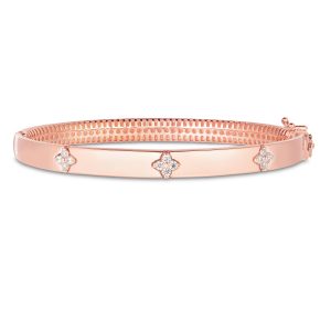 14K Trilogy Diamond Bangle