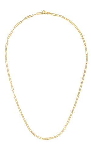 14K Gold 2.1mm Paperclip Chain