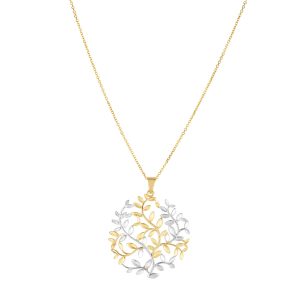 14K Two-tone Gold Tree of Life Necklace