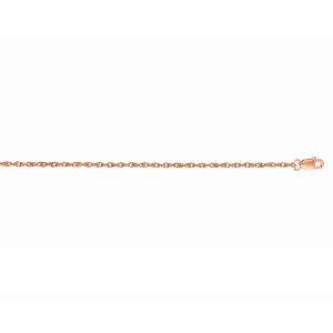 14K Gold 1.0mm Machine Rope Chain (Carded)