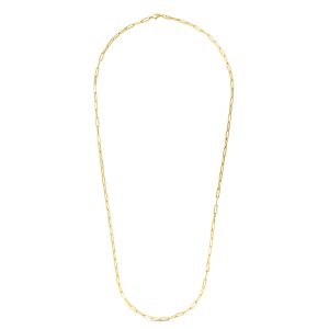 14K Gold 4.2mm Paperclip Chain