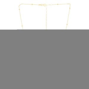 14K Gold Bead Station Necklace