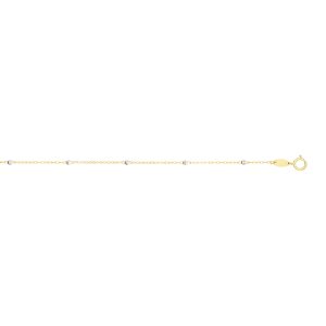 14K Gold 1.8mm Diamond Cut Bead Saturn Chain