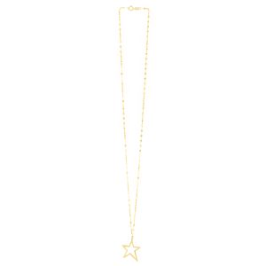 14K Open Star Necklace