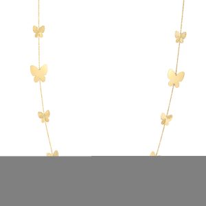 14K Pápillon Graduated Butterfly Necklace