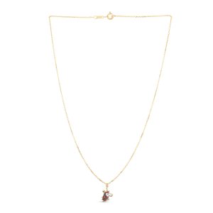 14K Gold Enamel Unicorn Necklace