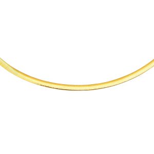 14K & Silver 4mm Reversible Omega Basic Chain