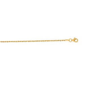14K Gold 10" 1.6mm Royal Rope Chain