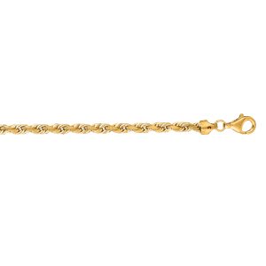 14K Gold 22" 7mm Solid Royal Rope Chain