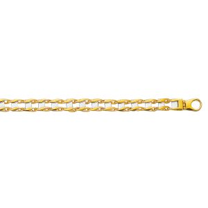 14K Gold Railroad Link Bracelet