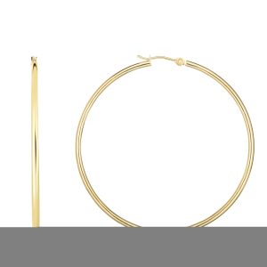 14K Gold 2x55mm Hoops